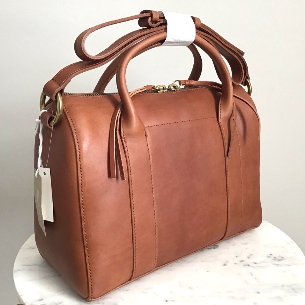 Madewell Italian Leather Satchel Bag New With Tag RARE - Picture 8 of 16